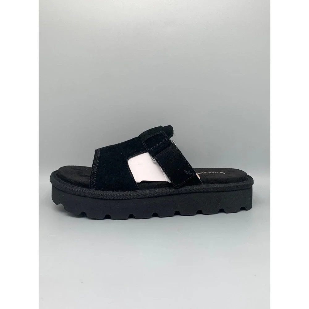 Koolaburra by UGG Tizz Slide Black Platform Sandals 1167751 Women's Sz 9.5